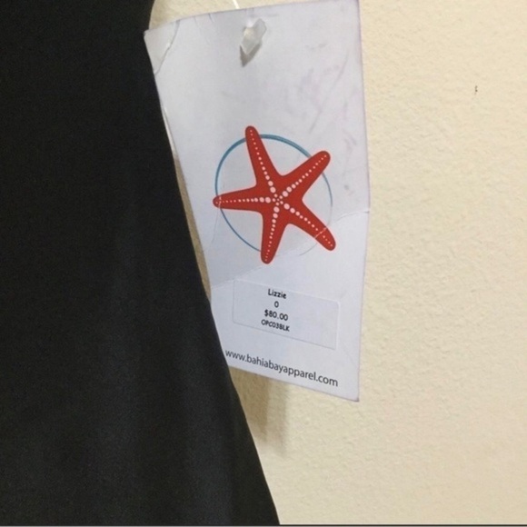 BAHIA Bay‎ Lizzie Black One Piece Halter Swimsuit Size 0 - Picture 7 of 9